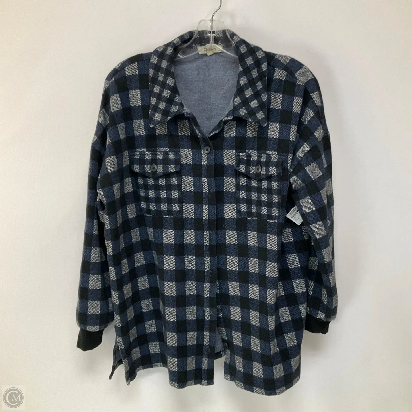 Jacket Shirt By Madewell In Blue, Size: S