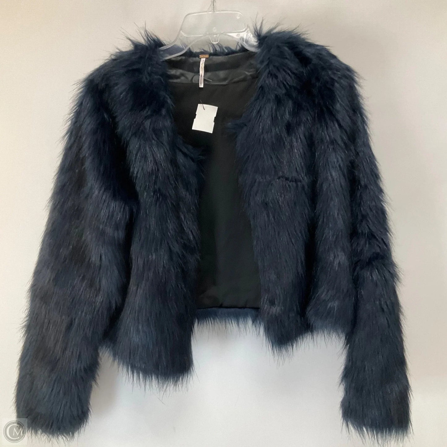 Jacket Faux Fur & Sherpa By Free People In Blue, Size: S