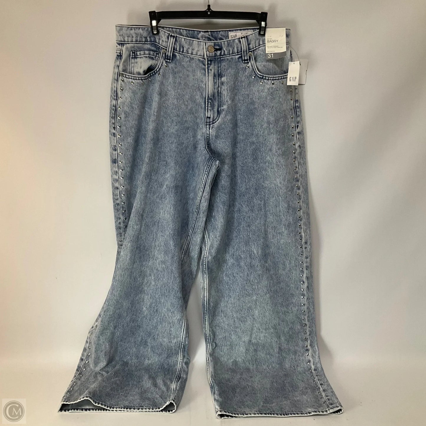 Jeans Wide Leg By Gap In Blue Denim, Size: 12l