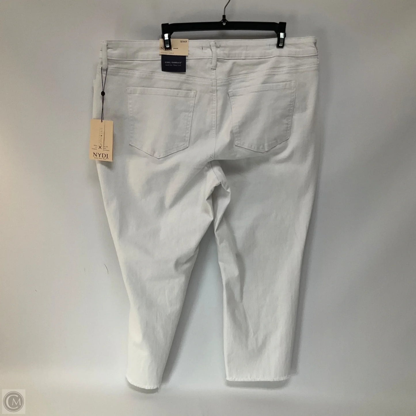 Jeans Straight By Not Your Daughters Jeans In White Denim, Size: 18