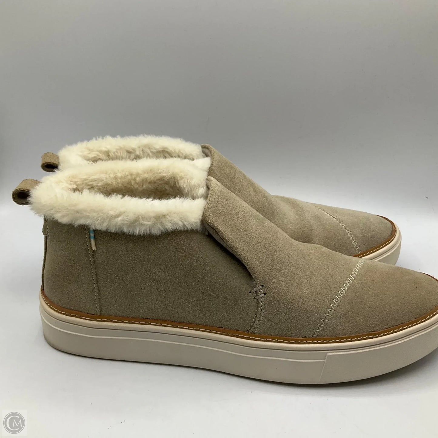 Boots Ankle Flats By Toms In Beige, Size: 10