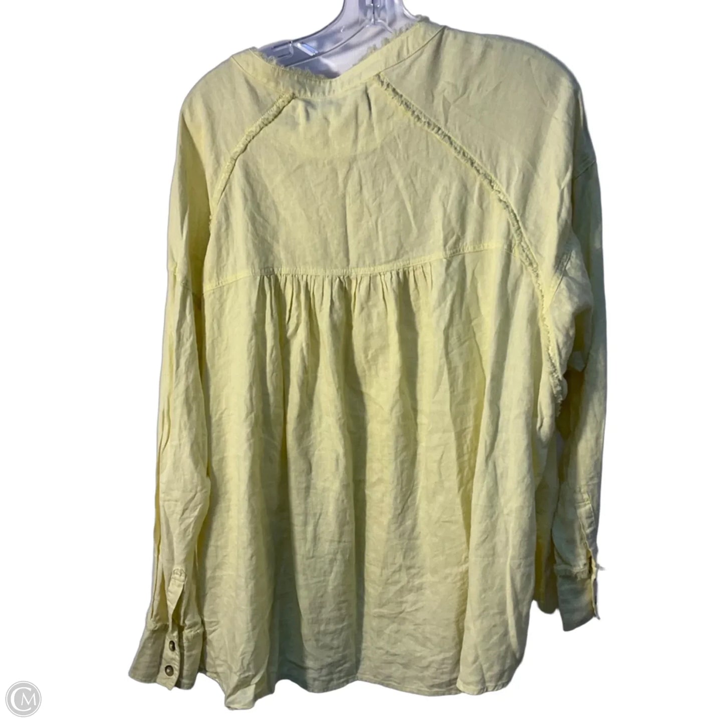Top Long Sleeve By We The Free In Yellow, Size: S