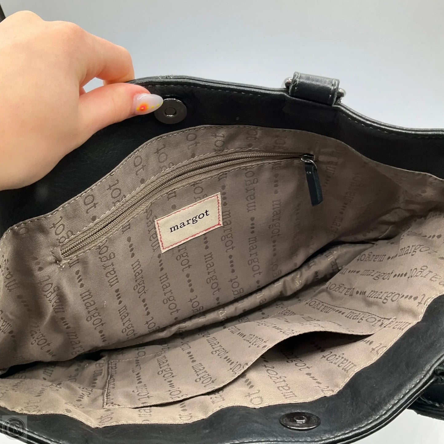 Handbag Leather By Margot, Size: Small