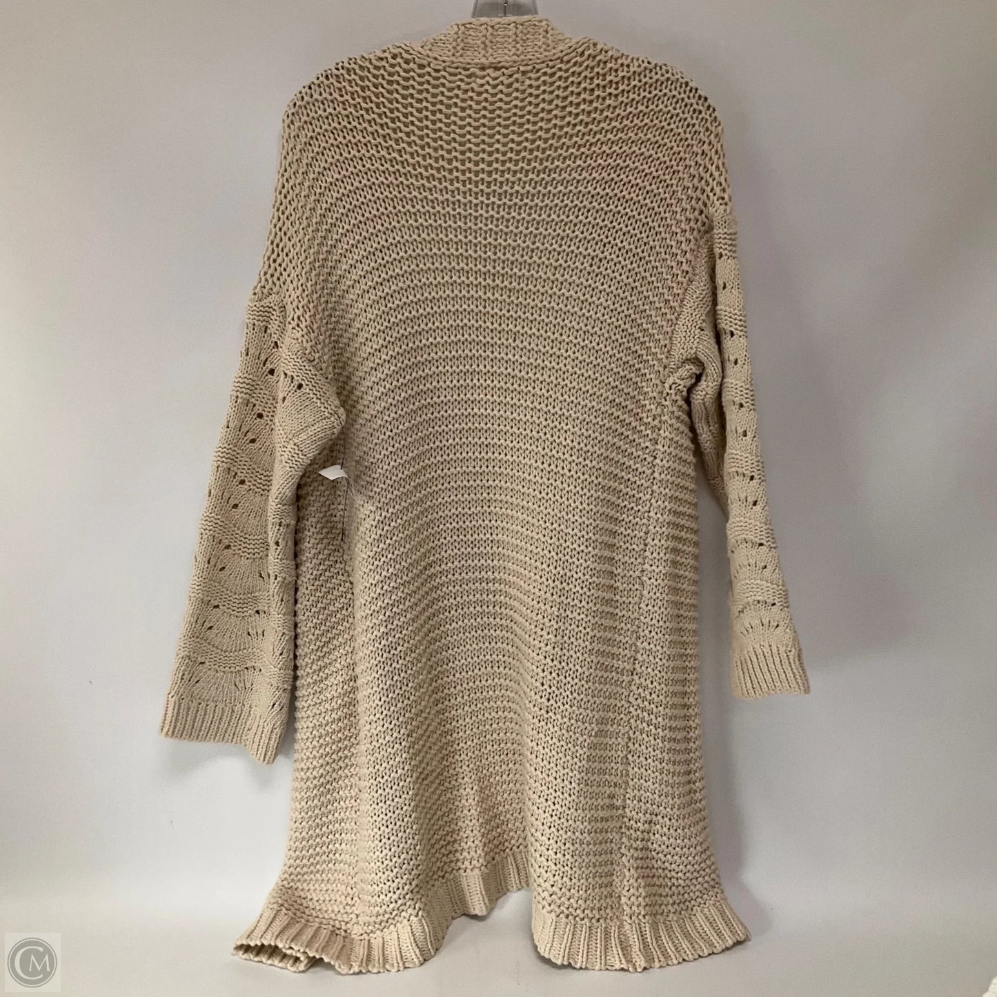 Sweater Cardigan By Miracle In Cream, Size: S