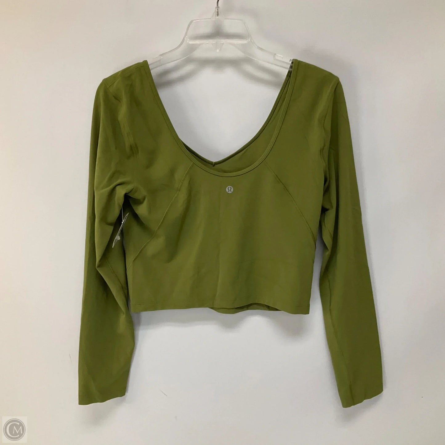 Athletic Top Long Sleeve Crewneck By Lululemon In Green, Size: 10