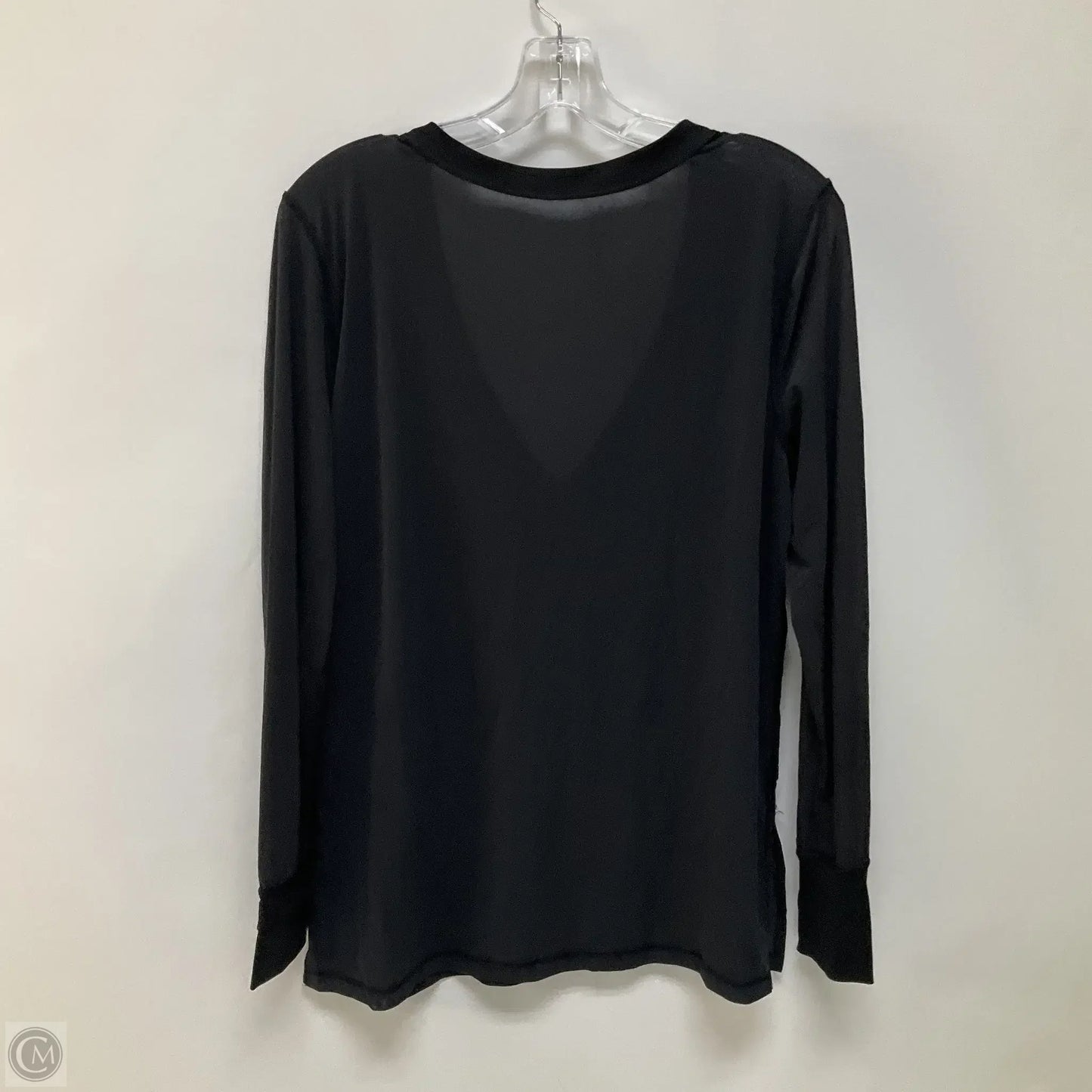 Athletic Top Long Sleeve Crewneck By Lululemon In Black, Size: M