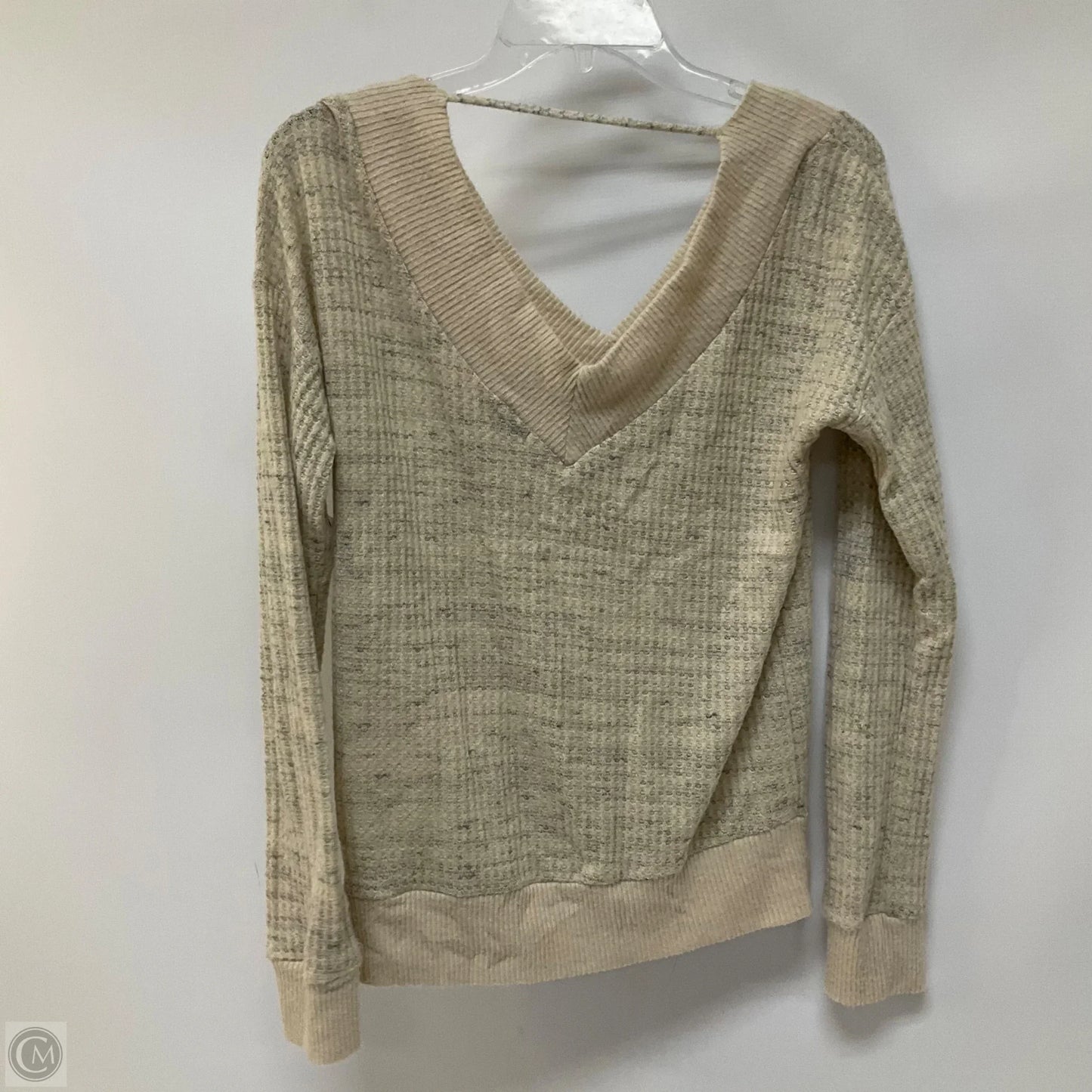 Top Long Sleeve By Peyton Jensen In Beige, Size: Xs