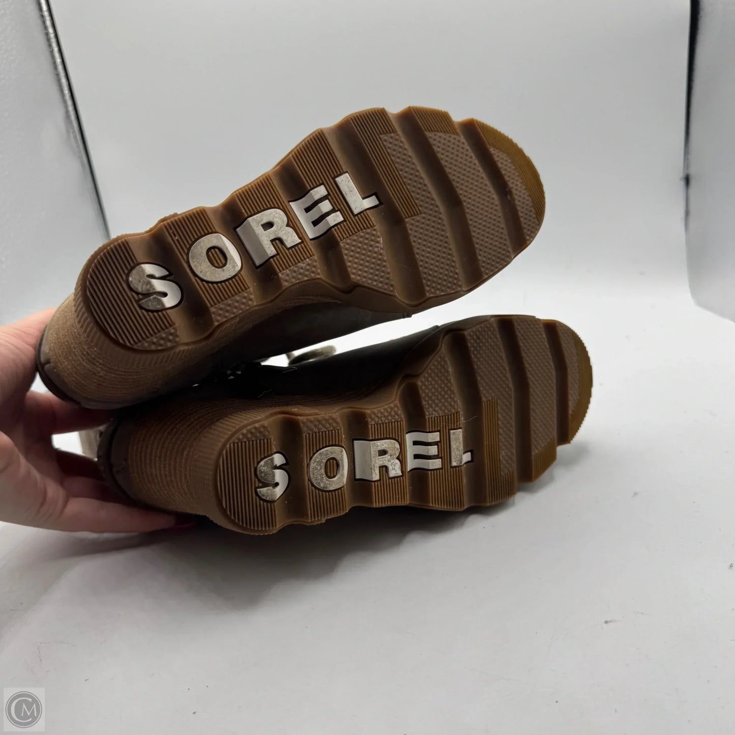 Boots Ankle Heels By Sorel In Grey, Size: 6.5