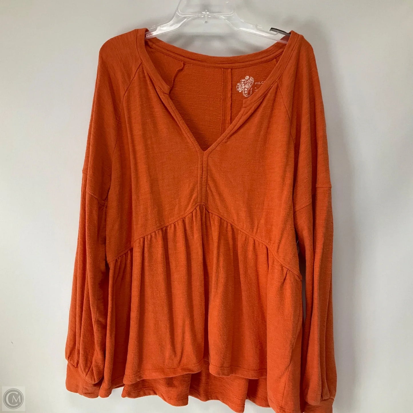 Top Long Sleeve By Pilcro In Orange, Size: Xl