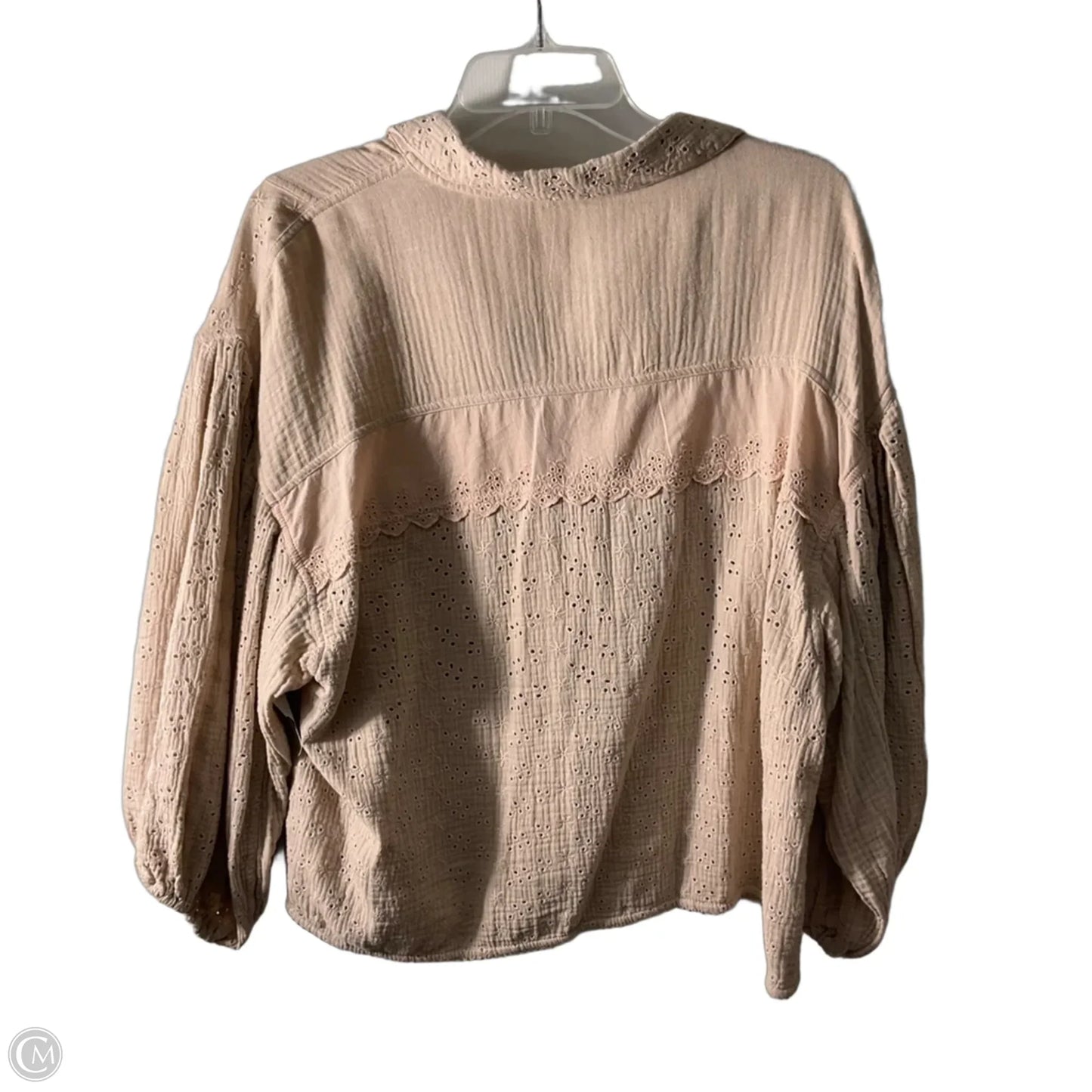 Top Long Sleeve By Free People In Pink, Size: M