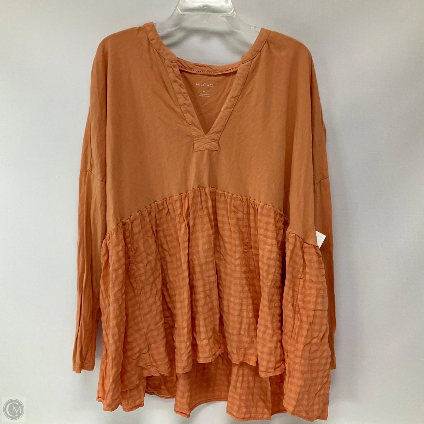 Top Long Sleeve By Pilcro In Orange, Size: Xl