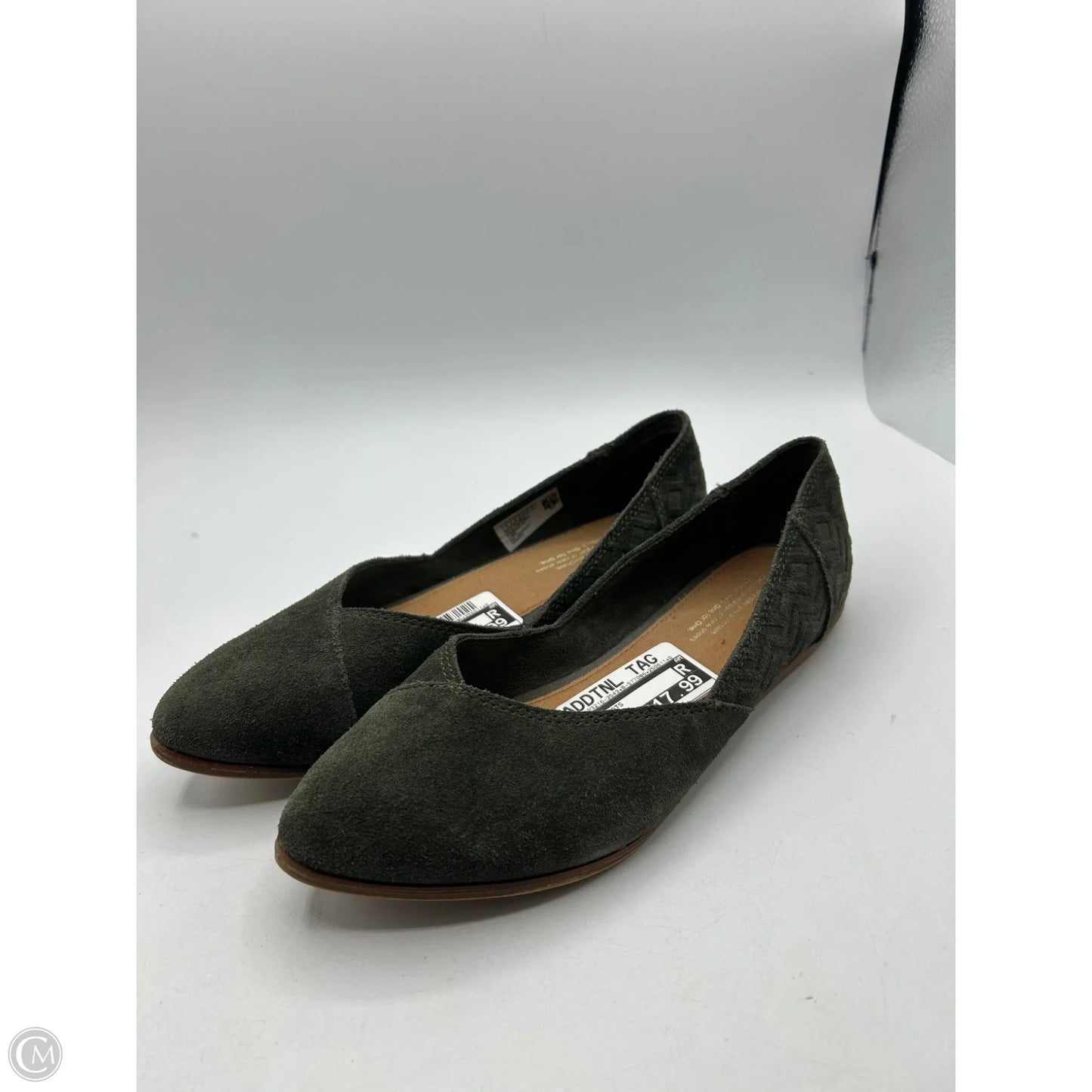 Shoes Flats By Toms In Green, Size: 8