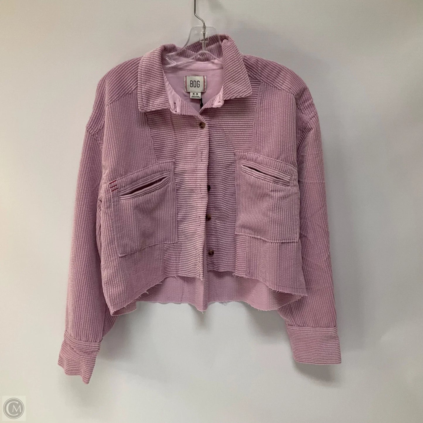 Jacket Shirt By Bdg In Pink, Size: M