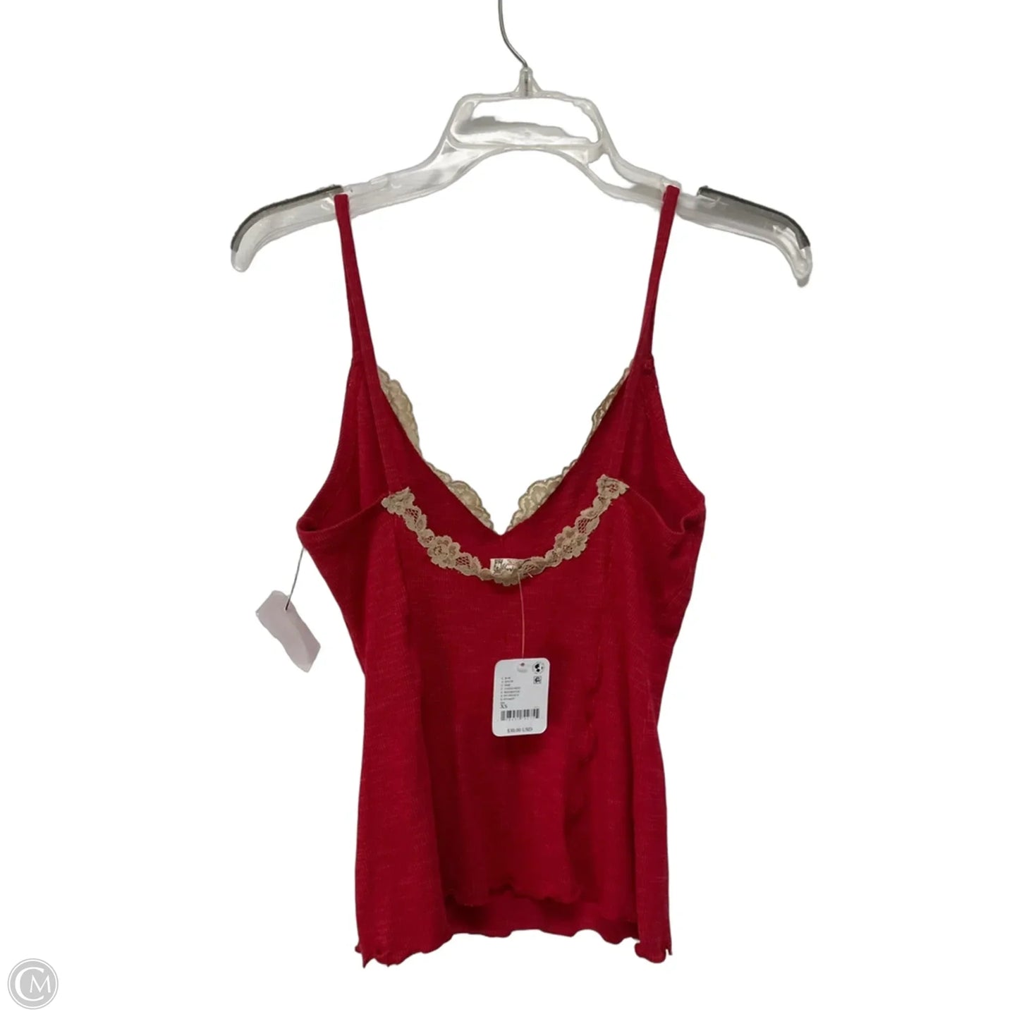Top Sleeveless By Free People In Red & Tan, Size: Xs
