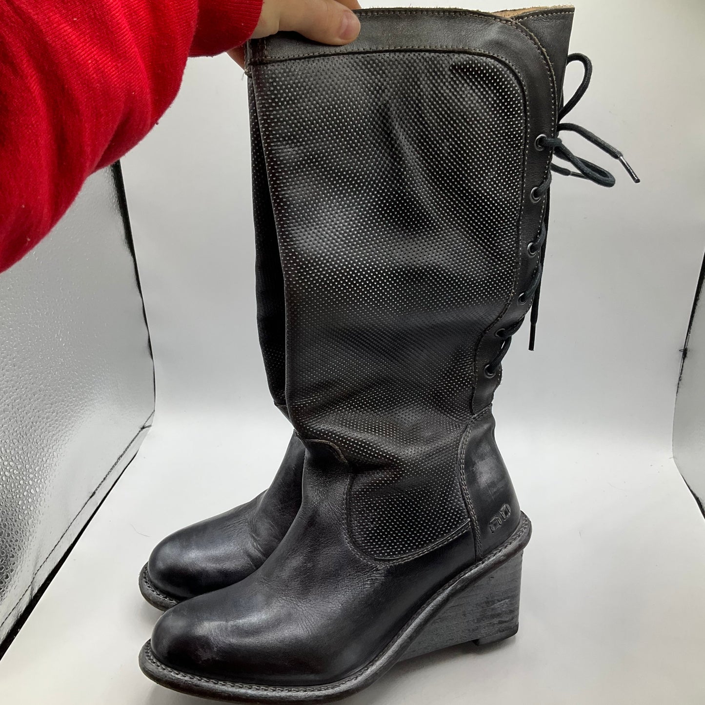 Boots Knee Heels By Bed Stu Size: 7