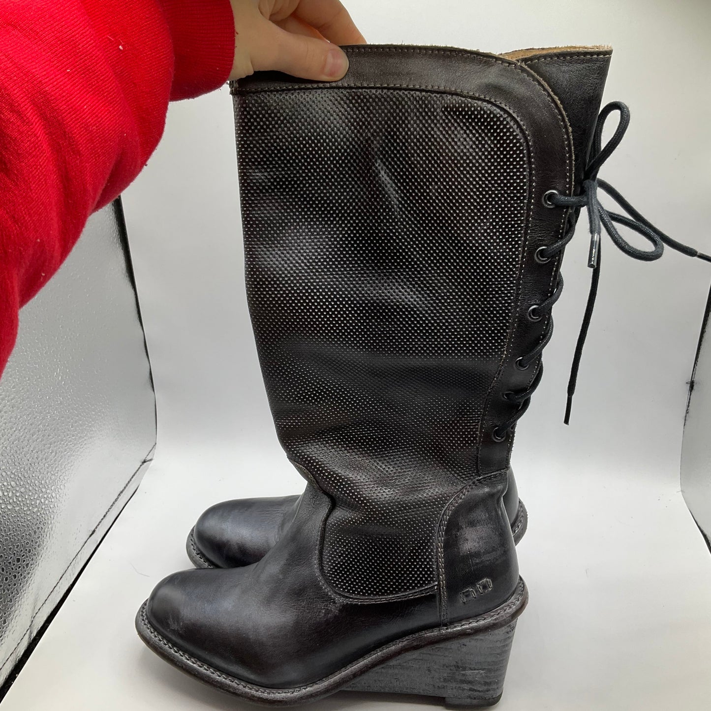 Boots Knee Heels By Bed Stu Size: 7