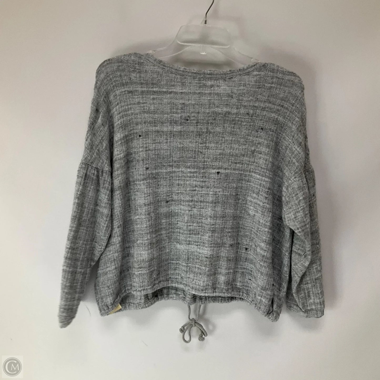 Top 3/4 Sleeve By Anthropologie In Black & Grey, Size: M