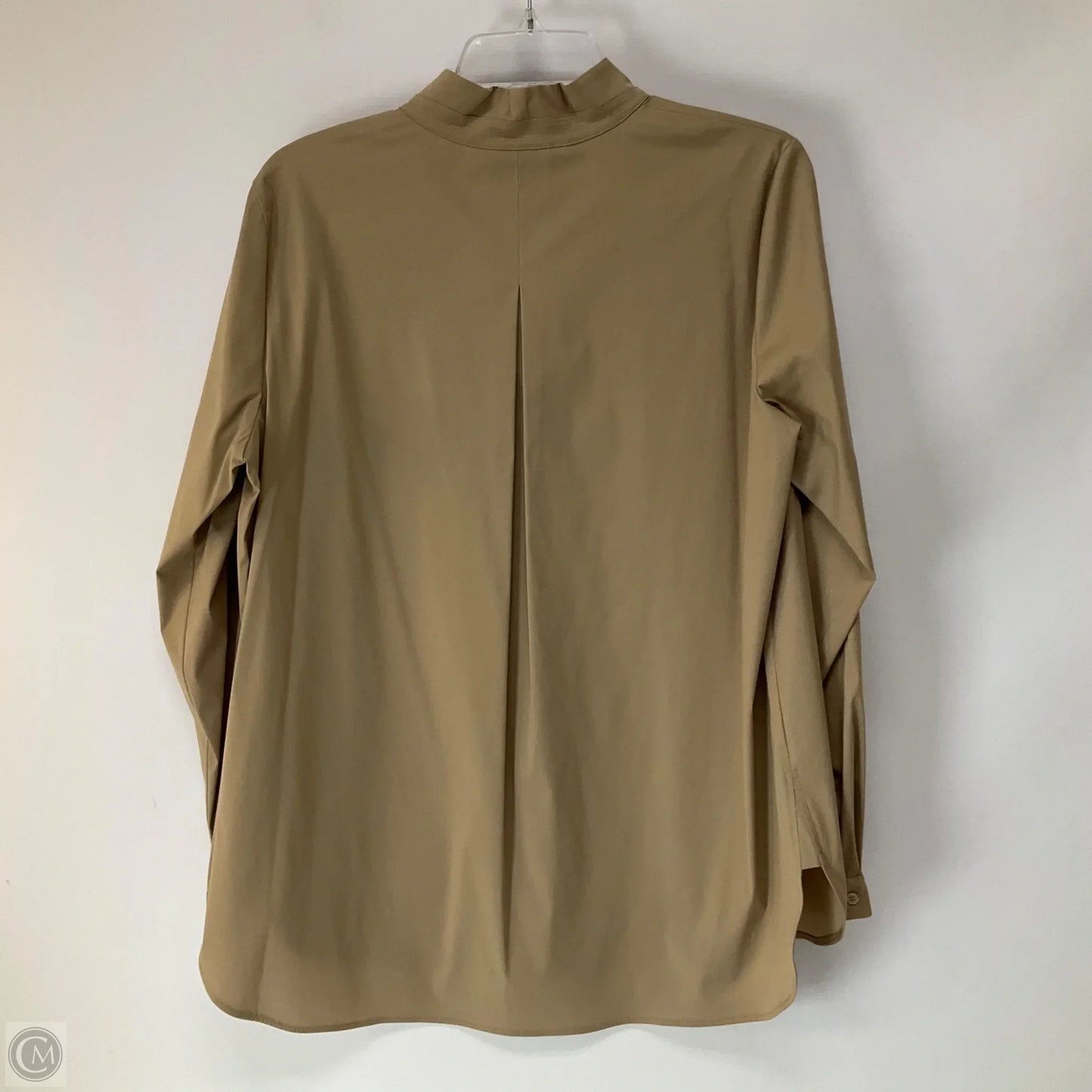Top Long Sleeve Designer By Lafayette 148 In Tan, Size: L