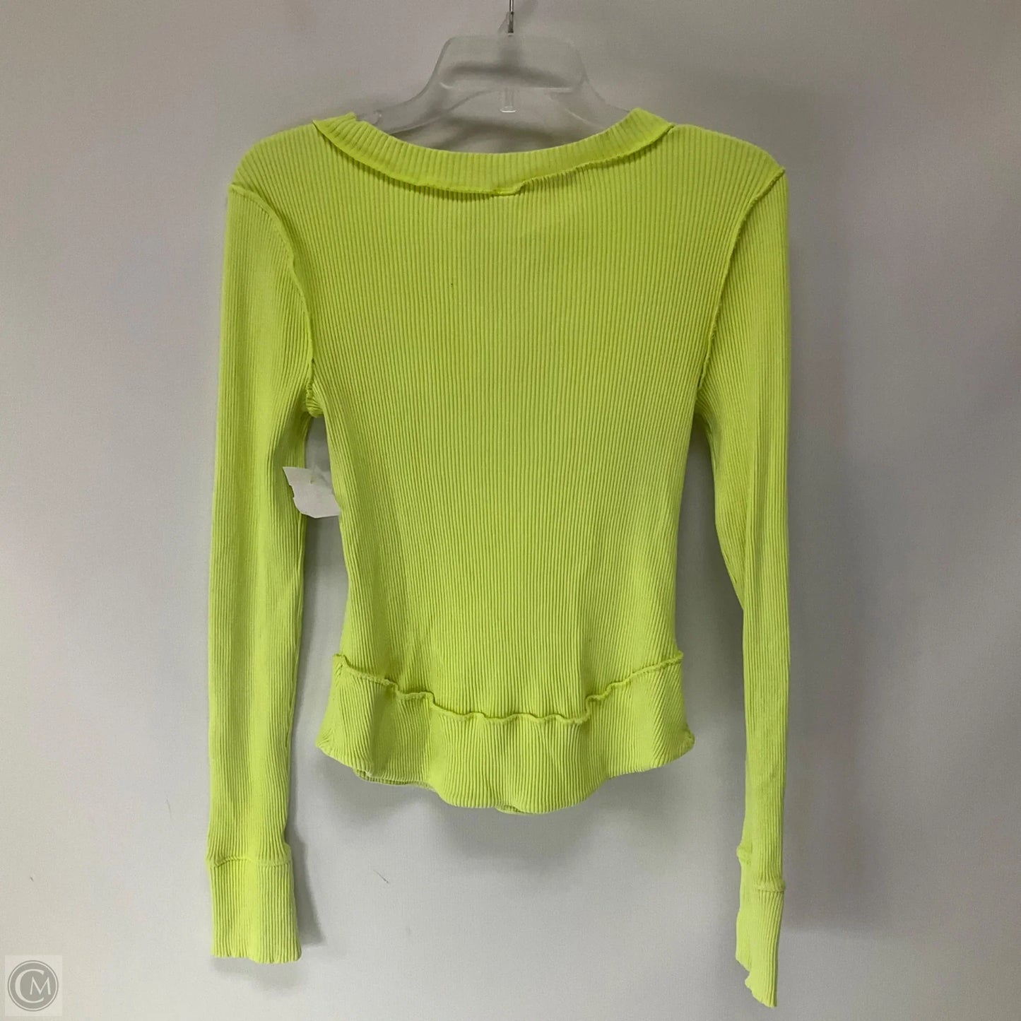 Top Long Sleeve By Free People In Yellow, Size: S