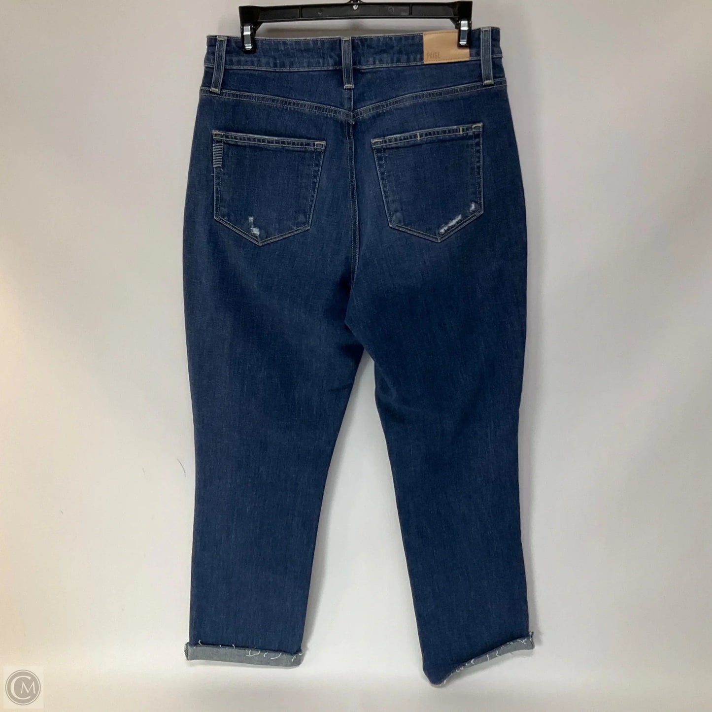 Jeans Straight By Paige In Blue Denim, Size: 4