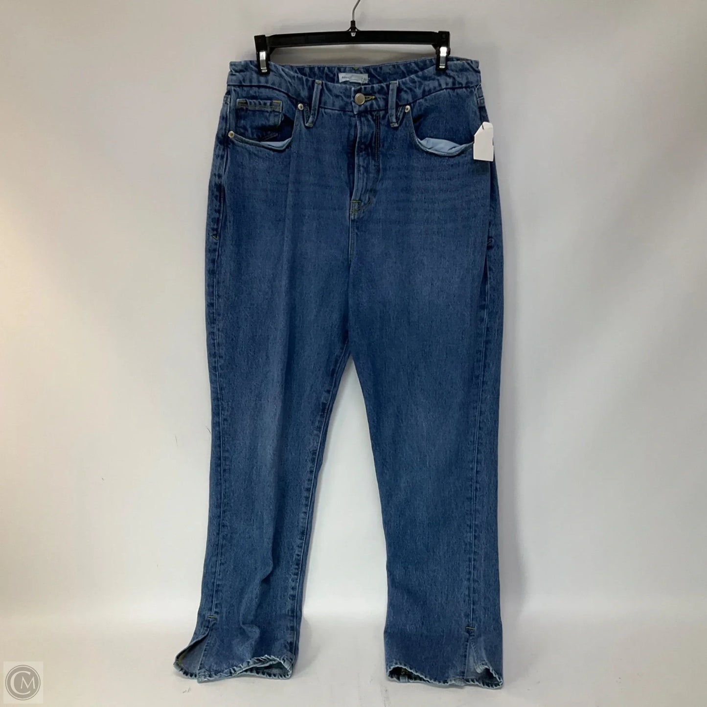 Jeans Straight By Good American In Blue Denim, Size: 8
