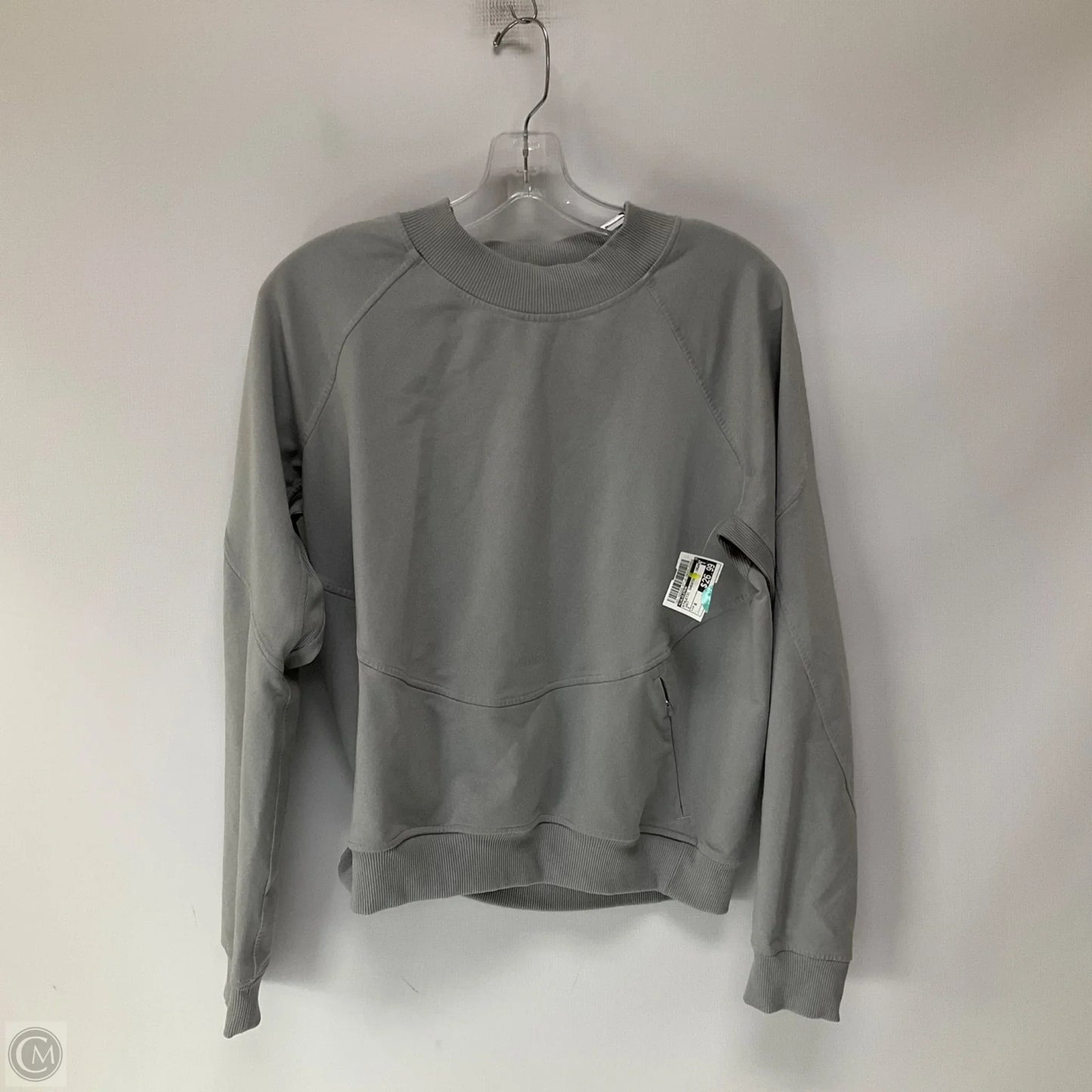 Athletic Sweatshirt Crewneck By Lululemon In Grey, Size: 8