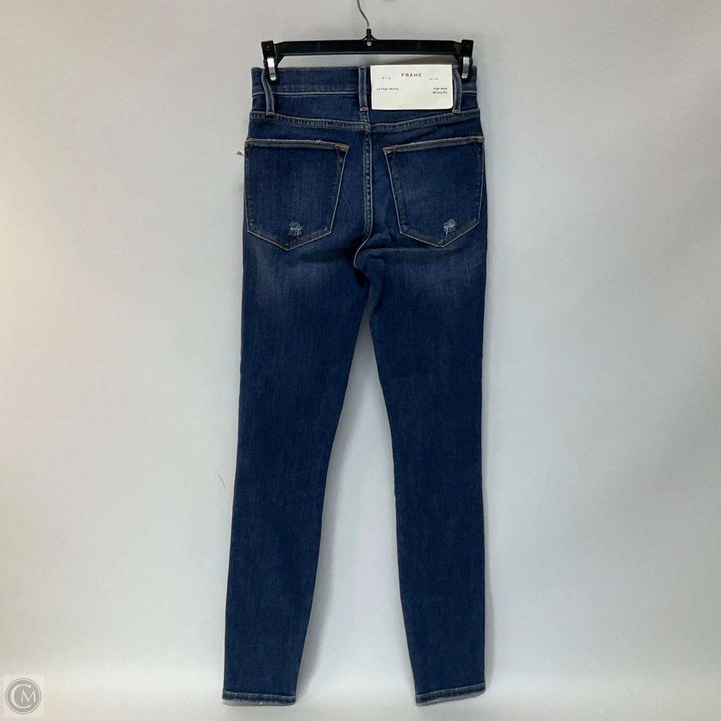 Jeans Skinny By Frame In Blue Denim, Size: 0
