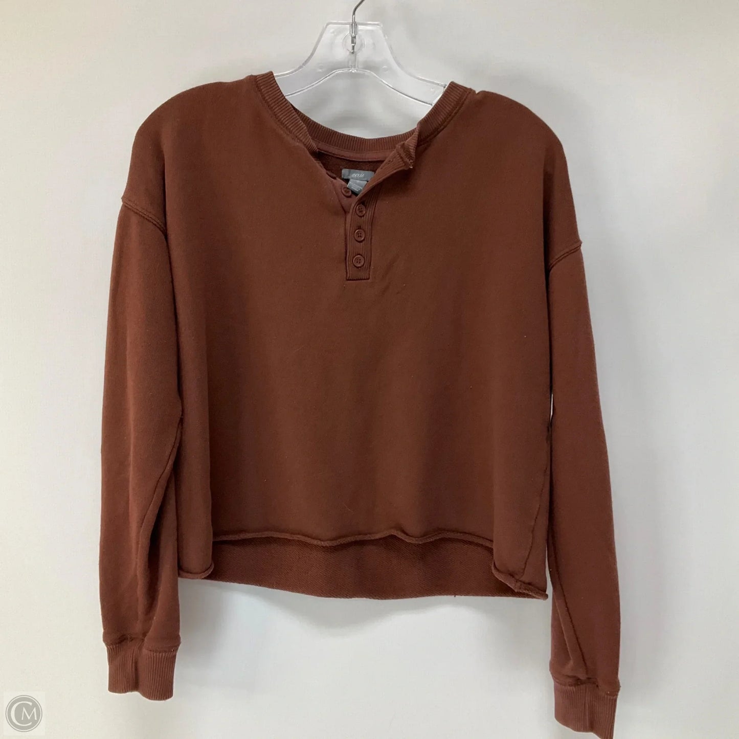 Top Long Sleeve By Aerie In Brown, Size: Xs