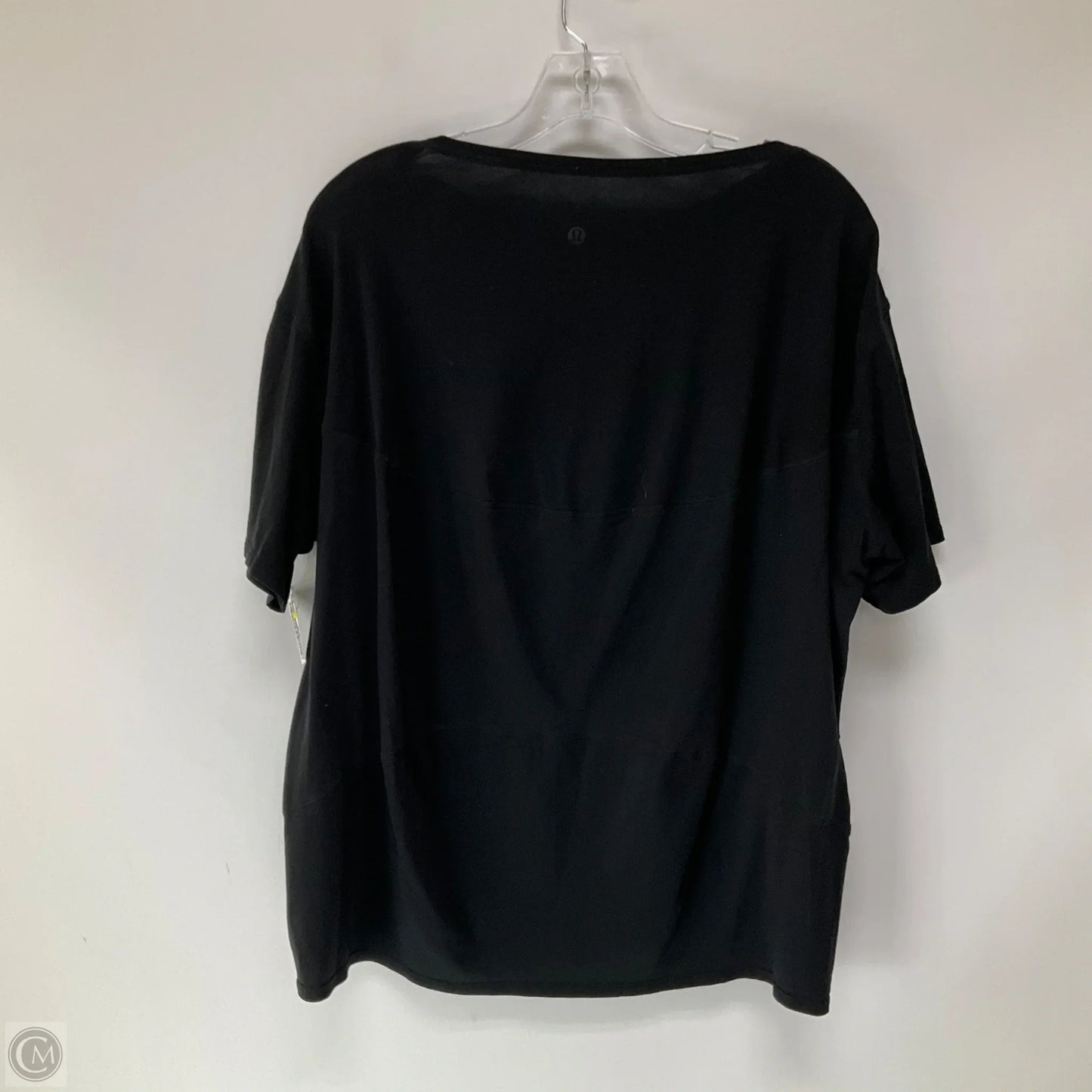 Athletic Top Short Sleeve By Lululemon In Black, Size: 10