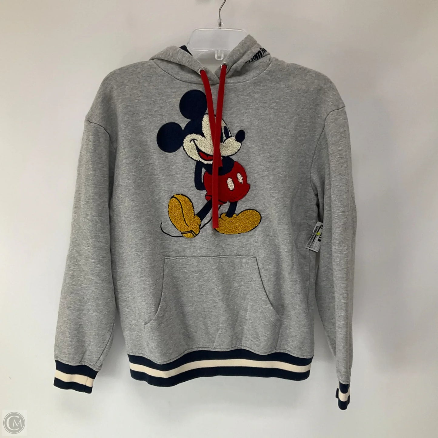 Sweatshirt Hoodie By Disney In Grey, Size: S