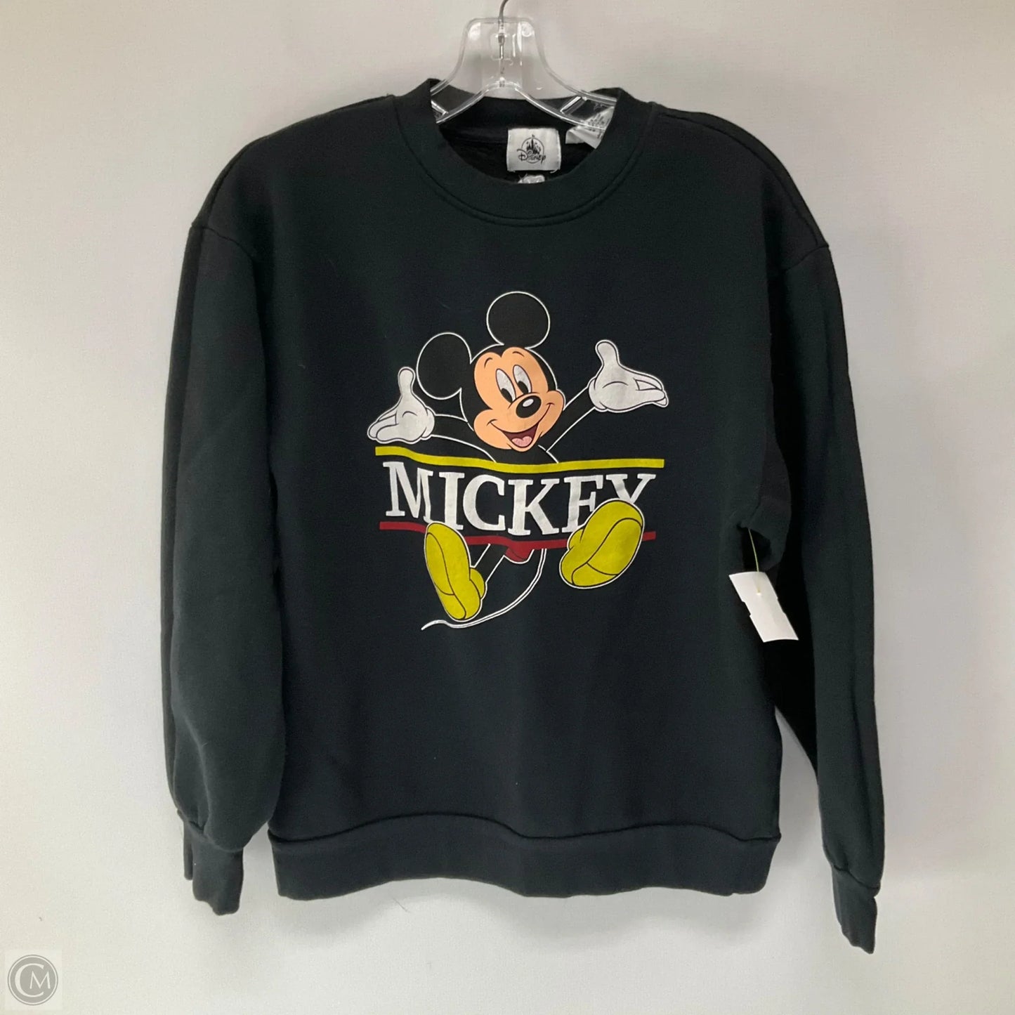 Sweatshirt Crewneck By Disney In Black, Size: M