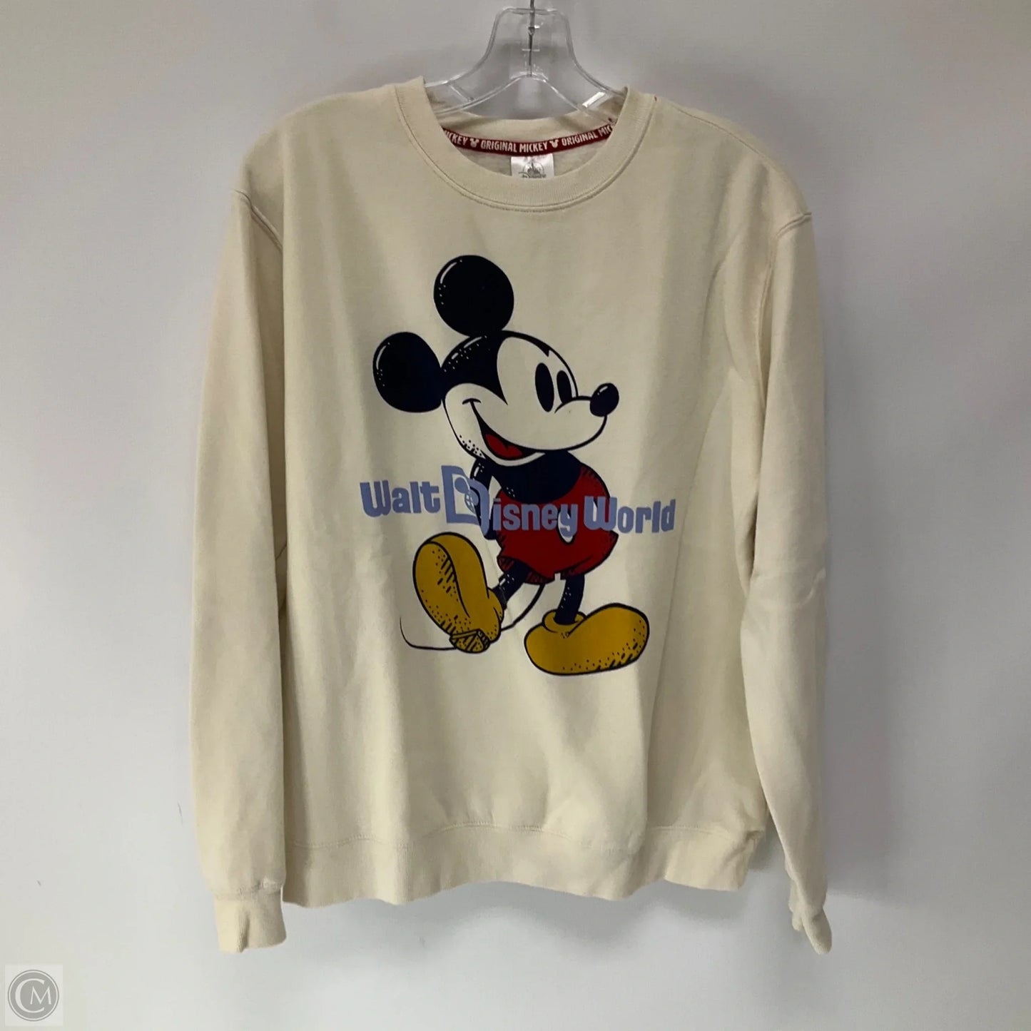 Sweatshirt Crewneck By Disney In Ivory, Size: M