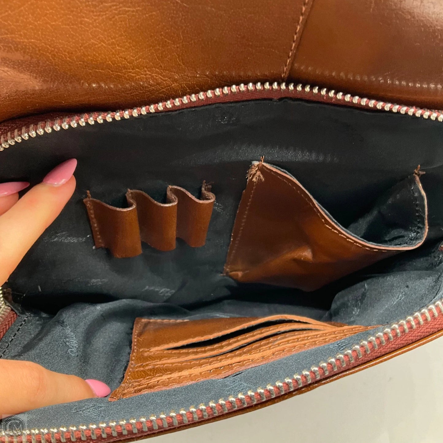 Backpack Leather By Clothes Mentor, Size: Medium