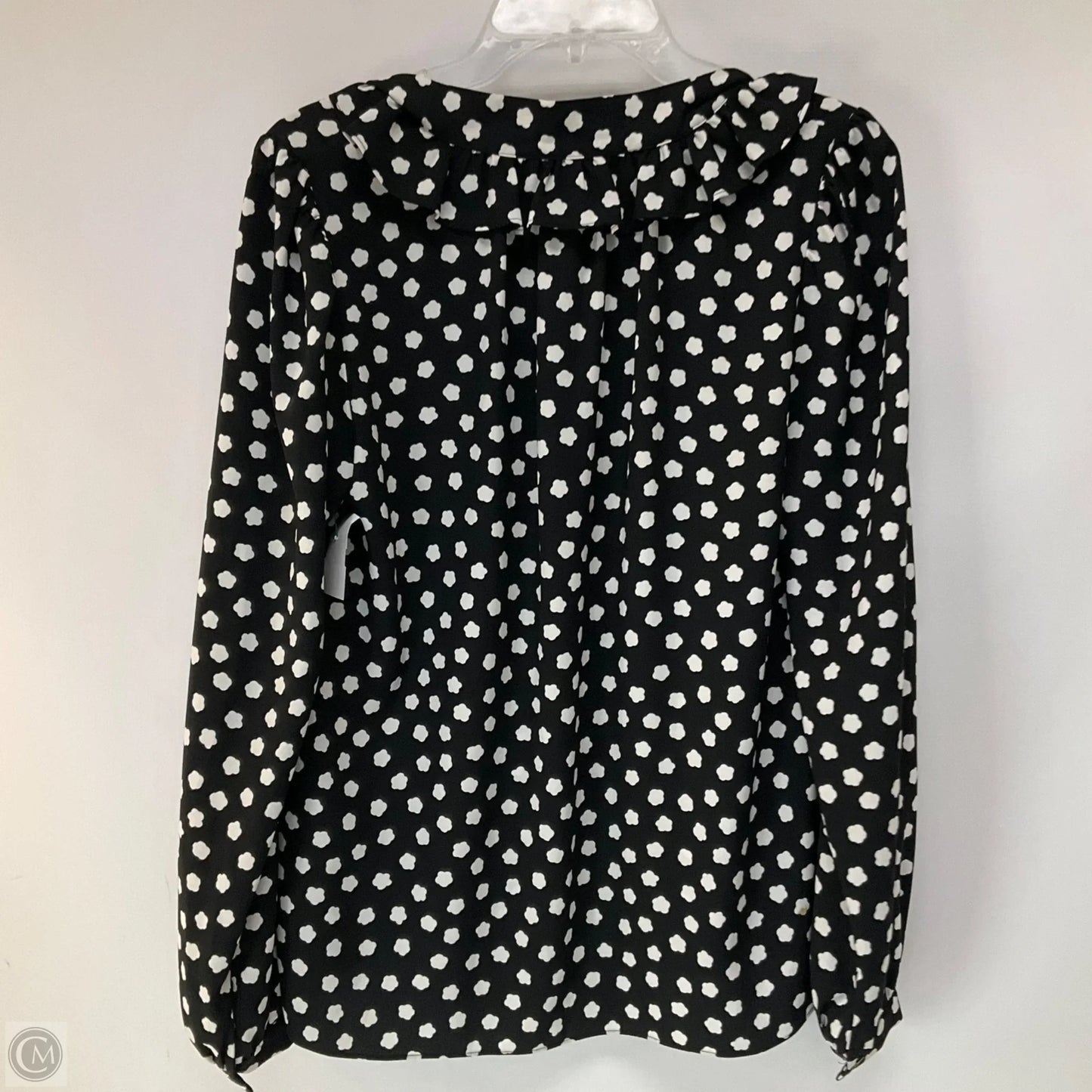 Top Long Sleeve Designer By Kate Spade In Black & White, Size: M