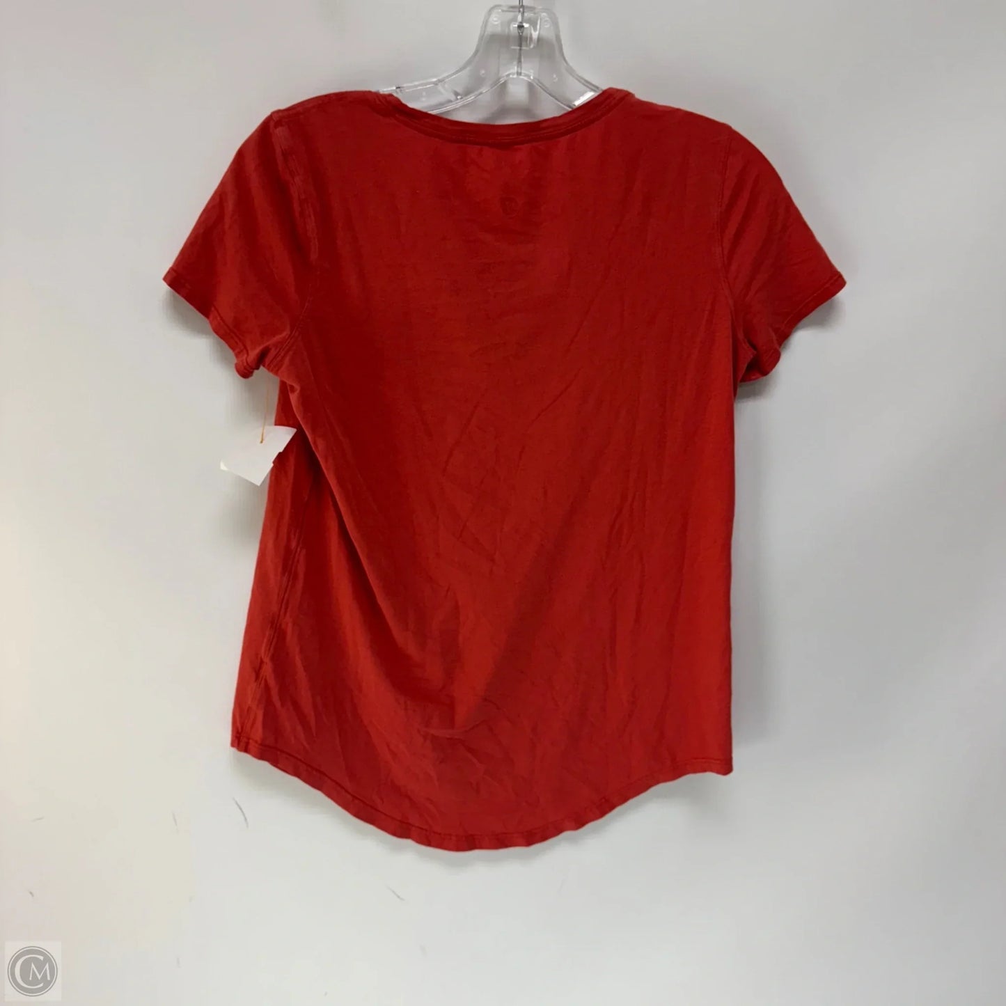 Athletic Top Short Sleeve By Lululemon In Red, Size: 4