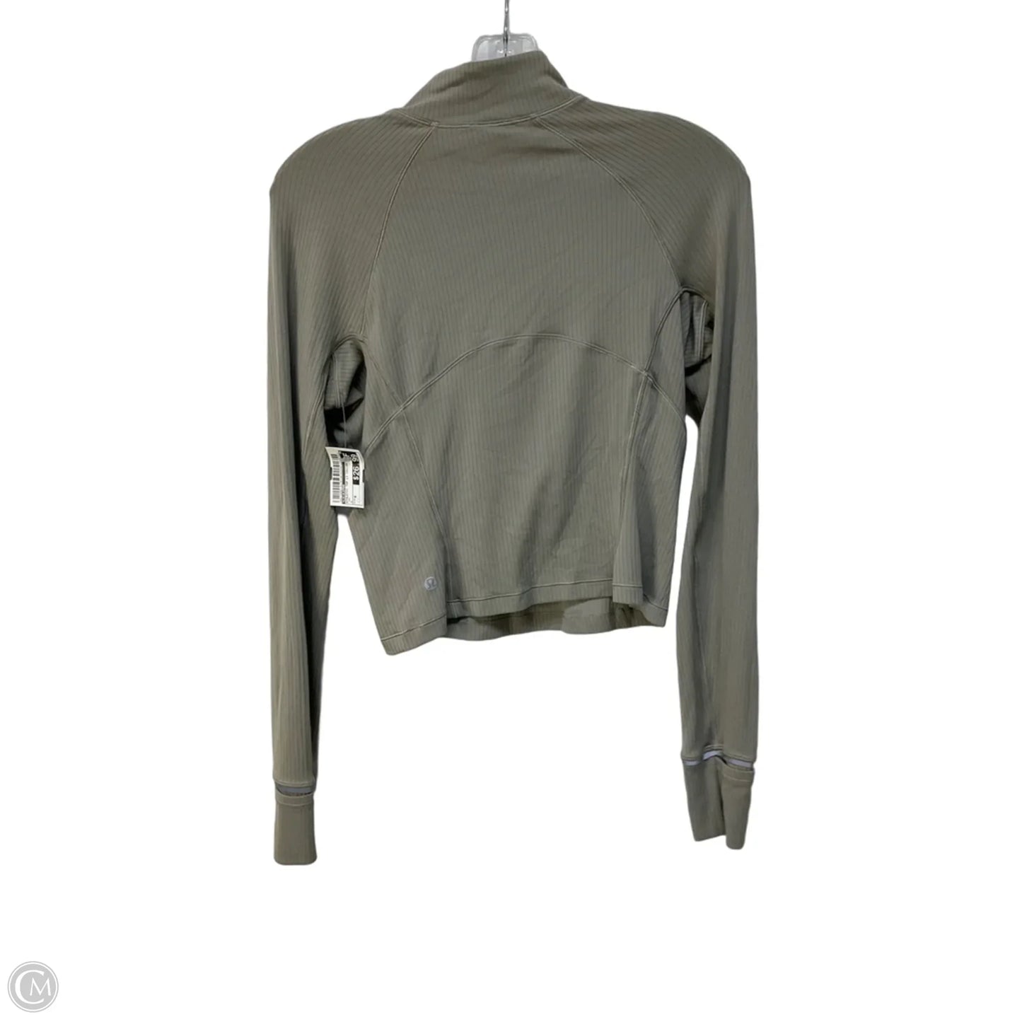 Athletic Top Long Sleeve Collar By Lululemon In Tan, Size: 8