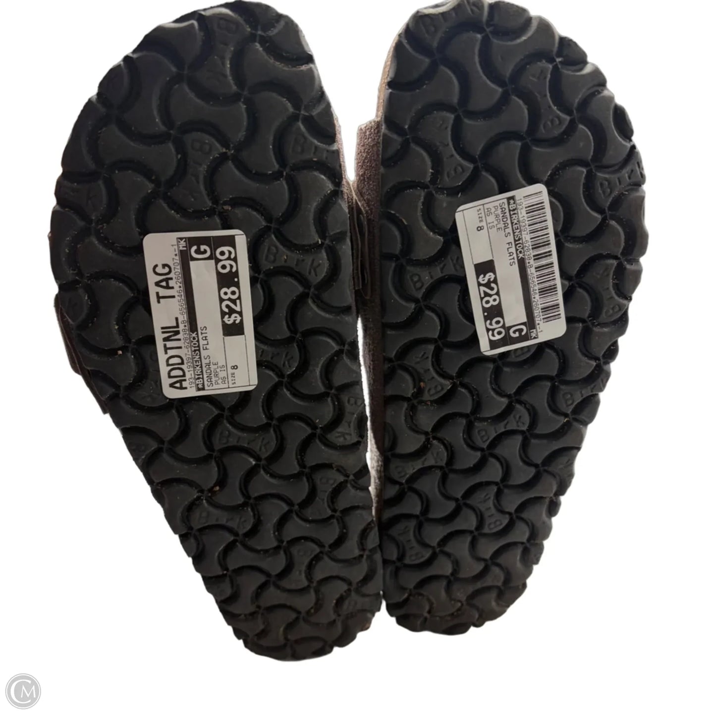Sandals Flats By Birkenstock In Purple, Size: 8