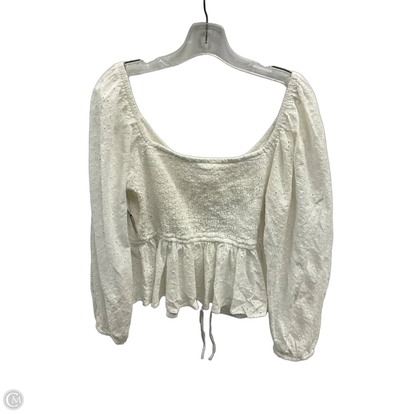 Top Long Sleeve By Aerie In White, Size: Xl