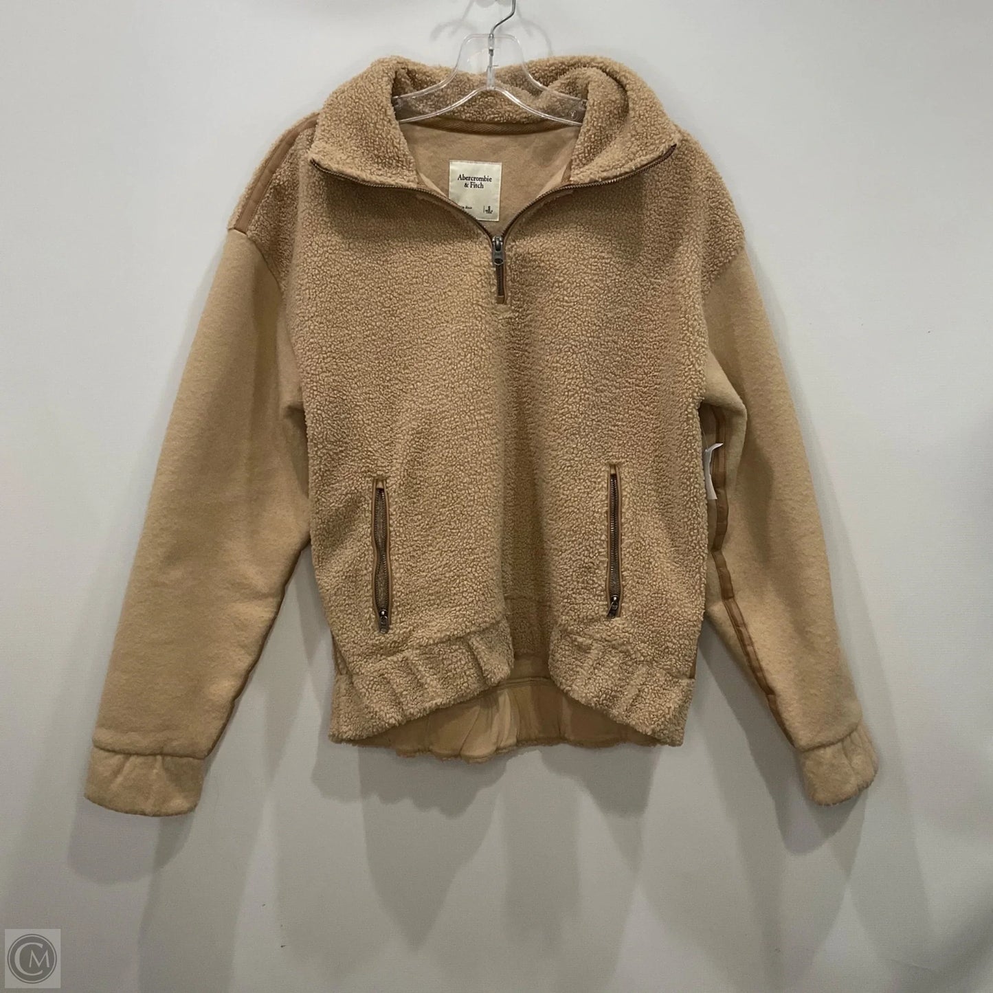 Jacket Faux Fur & Sherpa By Abercrombie And Fitch In Tan, Size: S