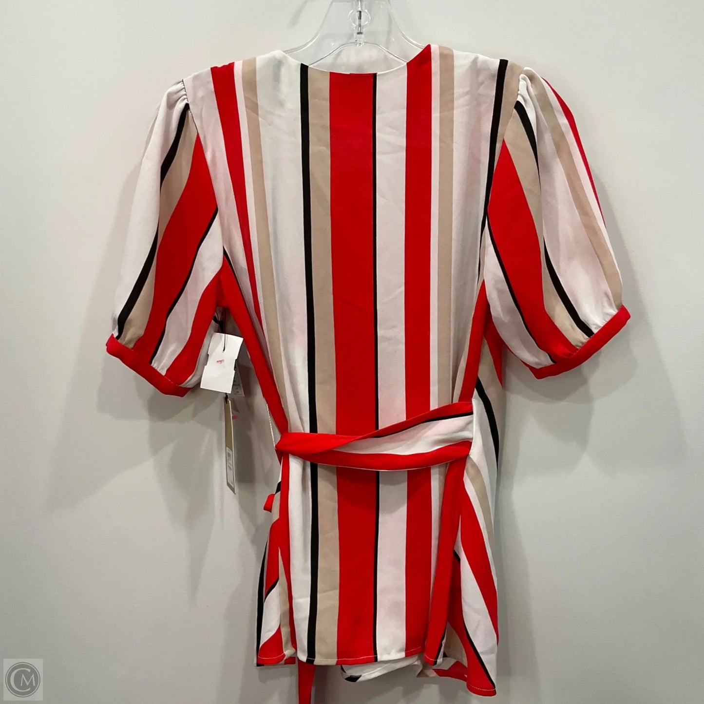 Top Short Sleeve By Halogen In Striped Pattern, Size: Xs