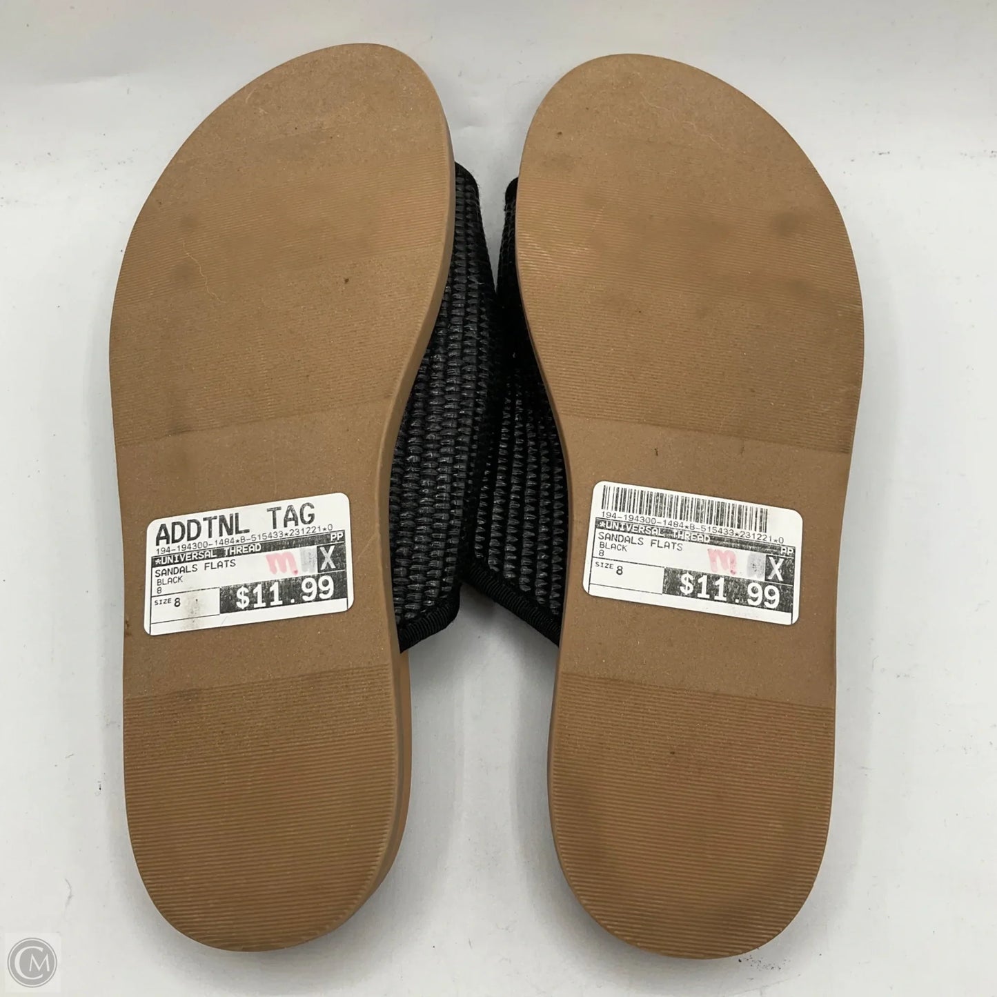 Sandals Flats By Universal Thread In Black, Size: 8