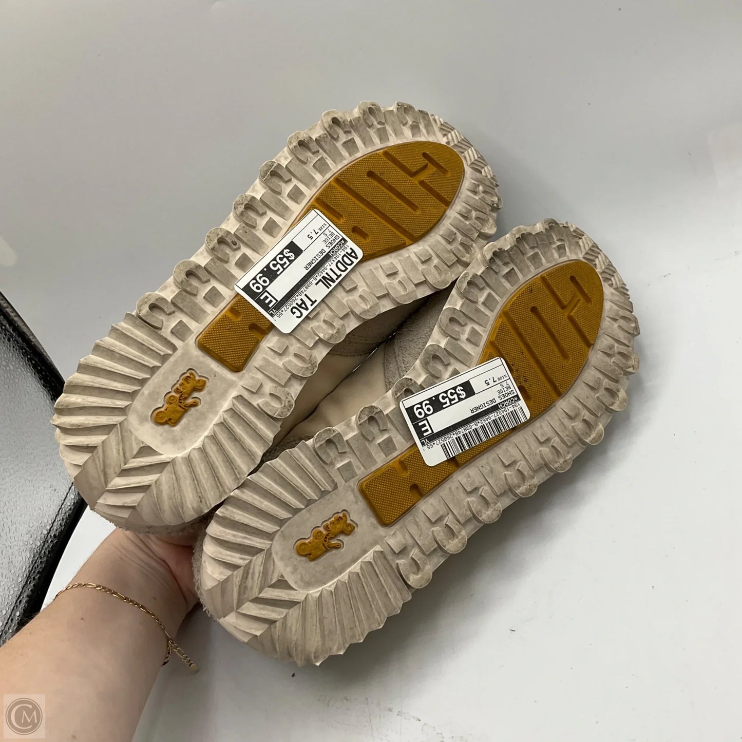 Shoes Designer By Coach In Beige, Size: 7.5