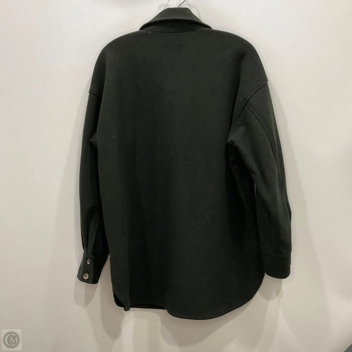 Jacket Shirt By H&m In Green, Size: S