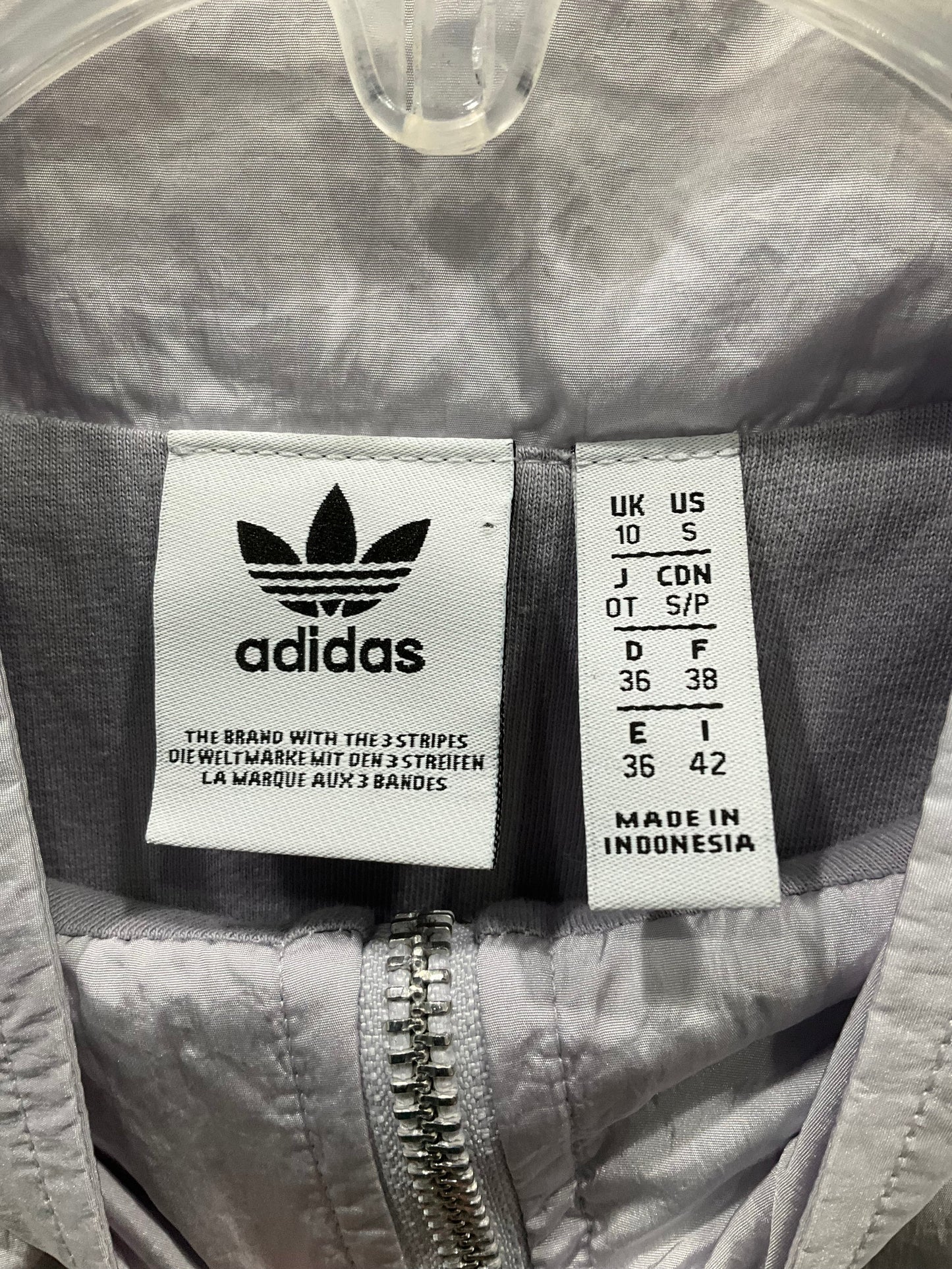 Athletic Jacket By Adidas In Purple, Size: 10