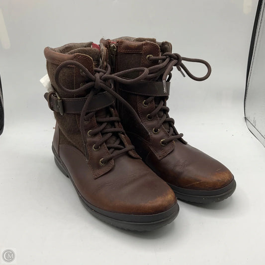 Boots Designer By Ugg In Brown, Size: 6