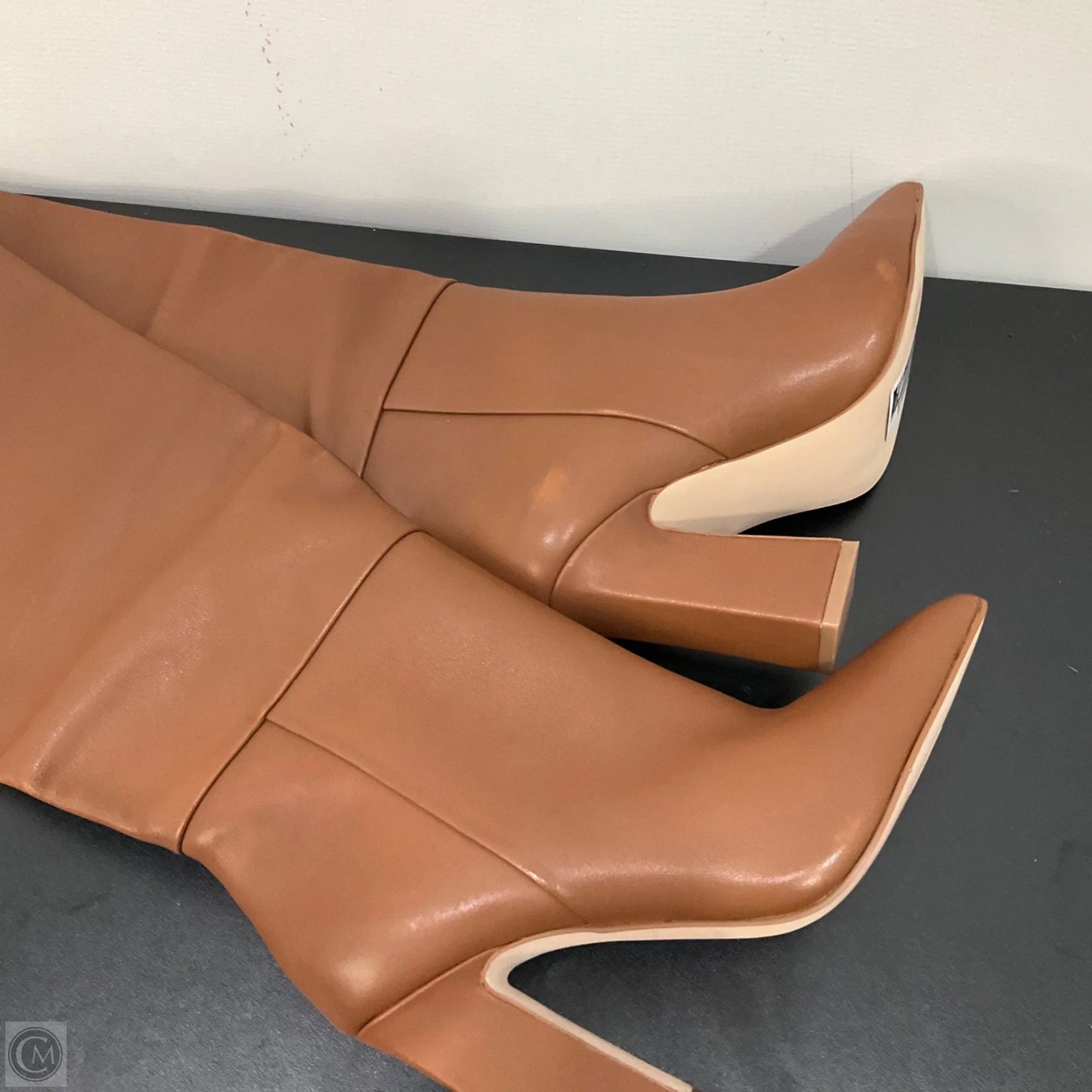 Boots Knee Heels By Steve Madden In Tan, Size: 6.5