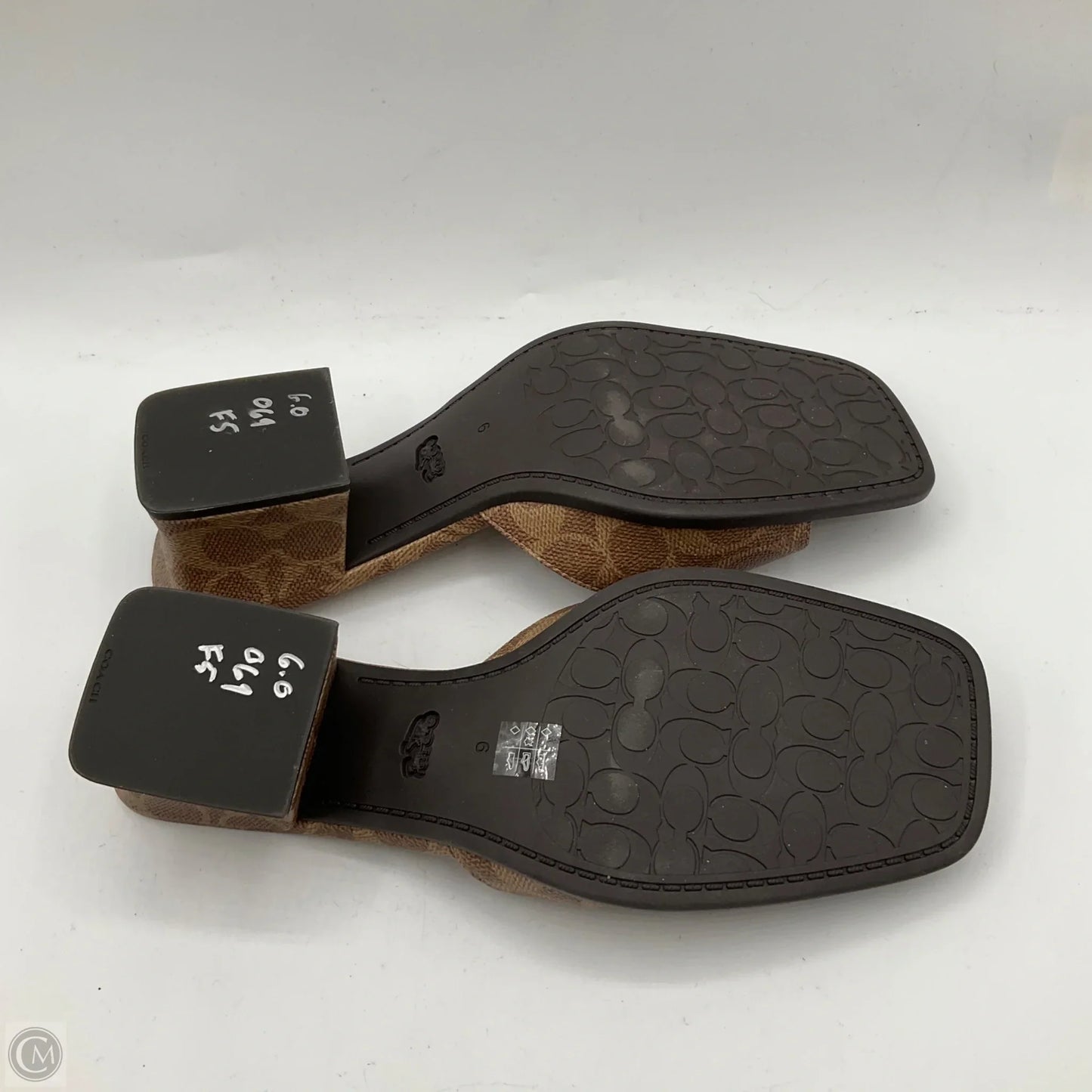 Sandals Designer By Coach In Brown, Size: 9