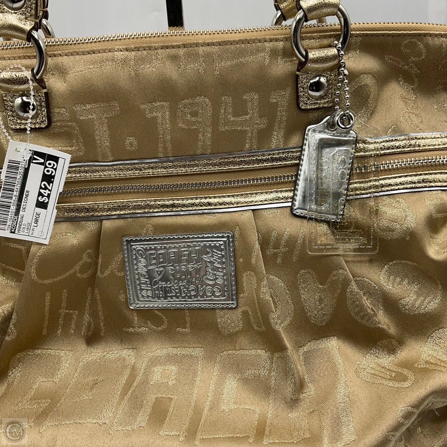 Handbag Designer By Coach, Size: Large