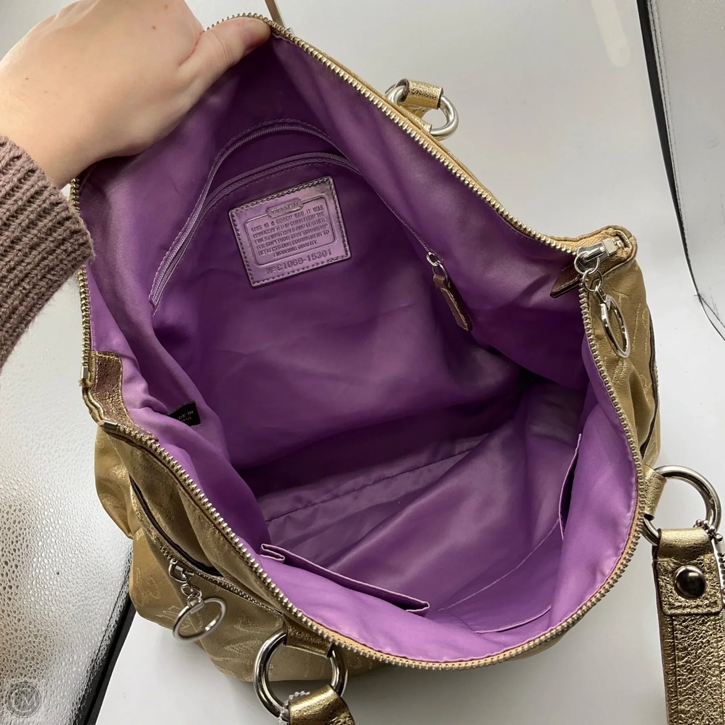 Handbag Designer By Coach, Size: Large