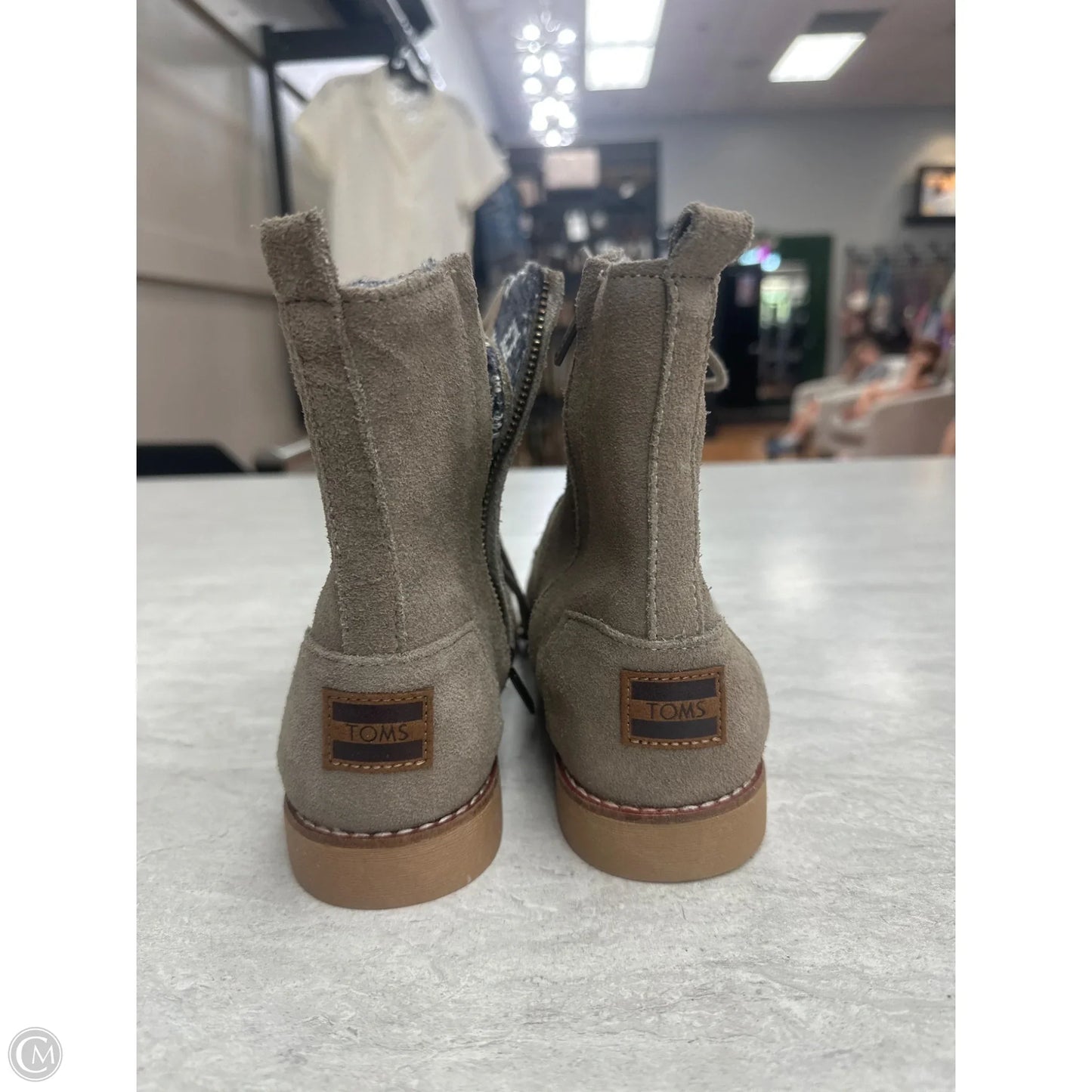 Boots Ankle Flats By Toms In Taupe, Size: 8.5
